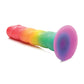 Curve Toys Large Dildo | Simply Sweet 6.5" Big Dildo | Swirl Rainbow Suction Cup Dildo