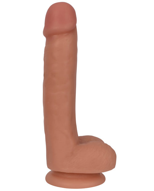 Curve Toys Large Dildo | Thinz 7" Big Dildo with Balls | Slim Vanilla Suction Cup Dildo