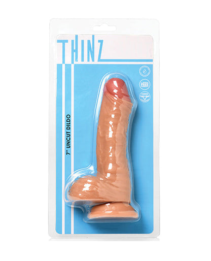 Curve Toys Large Dildo | Thinz 7" Big Dildo | Uncut Dildo Light Suction Cup Dildo