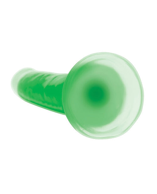 Curve Toys Large Dildo | Green 7" Big Dildo | Glow In The Dark Silicone Suction Cup Dildo