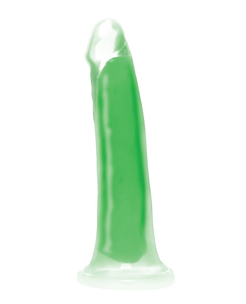 Curve Toys Large Dildo | Green 7" Big Dildo | Glow In The Dark Silicone Suction Cup Dildo