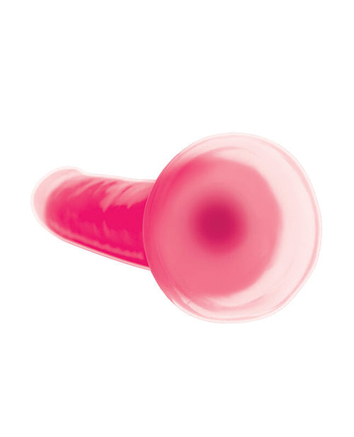 Curve Toys Large Dildo | Pink 7" Big Dildo | Glow In The Dark Silicone Suction Cup Dildo