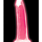 Curve Toys Large Dildo | Pink 7" Big Dildo | Glow In The Dark Silicone Suction Cup Dildo