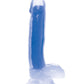 Curve Toys Large Dildo | Blue 7" Big Dildo | Glow In The Dark Silicone Suction Cup Dildo