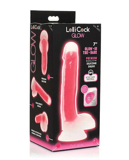 Curve Toys Large Dildo | 7" Big Dildo with Balls | Glow In The Dark Suction Cup Dildo