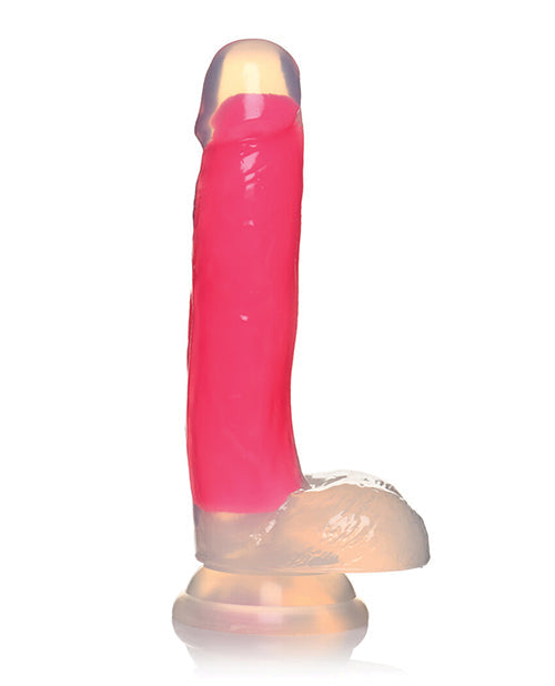 Curve Toys Large Dildo | 7" Big Dildo with Balls | Glow In The Dark Suction Cup Dildo