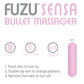 Fuzu Sensa Activated Rechargeable Bullet Massager - Pastel Pink