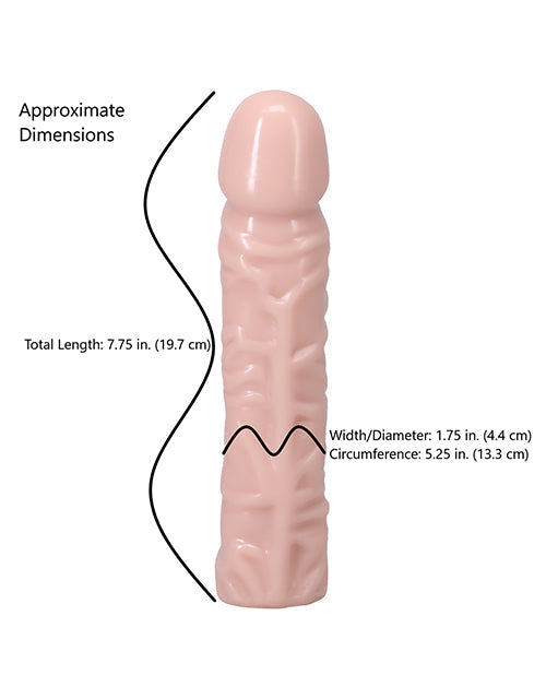 8" Big Dildo | Classic White Realistic Dildo | Lifelike Latex-Free Large Dildo