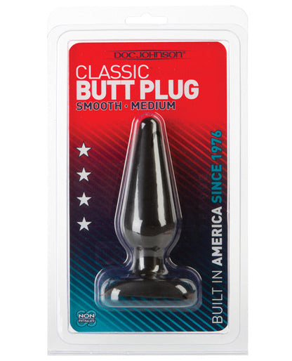 Classic Butt Plug - Medium Black