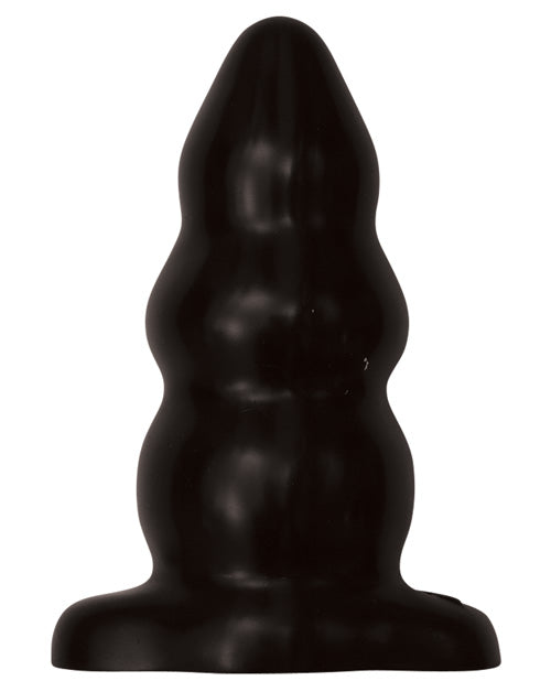 Triple Ripple Butt Plug - Large Black