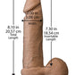 Realistic 8" Big Dildo | Ultraskyn Realistic Dildo with Balls | Brown Suction Cup Dildo