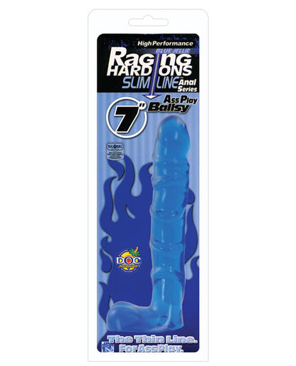 Raging Hard Ons Anal Dildo | Slimline 7" Big Dildo | Ballsy Realistic Dildo | Blue Jelly