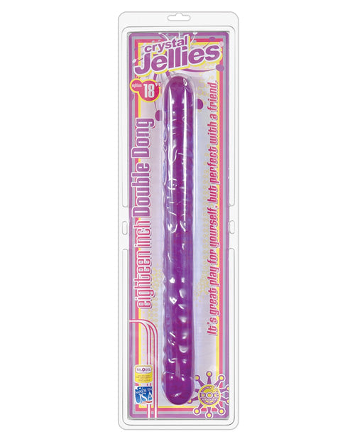 Crystal Jellies Monster Dildo | Veiny 18" Big Dildo | Thick Double Dildo | Purple Giant Dildo