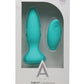 A Play Thrust Adventurous Rechargeable Silicone Anal Plug w/Remote - Teal