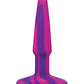 A Play 4" Groovy Silicone Anal Plug - Multicolor/Pink