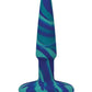 A Play 4" Groovy Silicone Anal Plug - Ocean