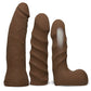 Vac-U-Lock Realistic Dildos | Dual Density Strap On Dildo Starter Set | Chocolate Big Dildos