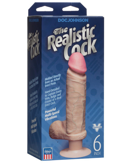 Removable Vibrating Dildo | 6" Big Dildo | Realistic Dildo | Flesh Suction Cup Dildo