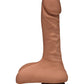 Doc Johnson D 9" Big Dildo | Super D Realistic Dildo | Caramel Suction Cup Dildo