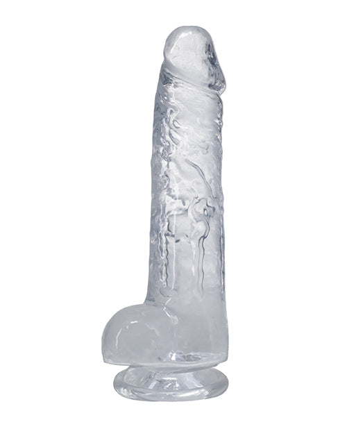 In A Bag 8" Big Dildo | Hands-Free Clear Suction Cup Dildo | Realistic Dildo with Balls