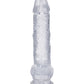 In A Bag 10" Big Dildo | Clear Realistic Dildo with Balls | Hands-Free Suction Cup Dildo