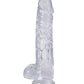 In A Bag 10" Big Dildo | Clear Realistic Dildo with Balls | Hands-Free Suction Cup Dildo