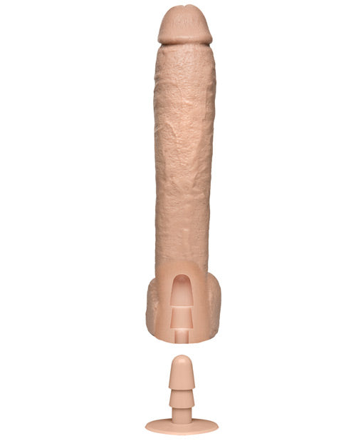 Doc Johnson Realistic Dildo | Naturals 12" Big Dildo with Balls | Flesh Large Dildo | Basic Dildo