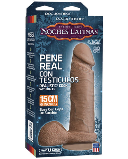 Noches Latinas Suction Cup Dildo | Ultraskyn Caramel Realistic Dildo | 6" Big Dildo