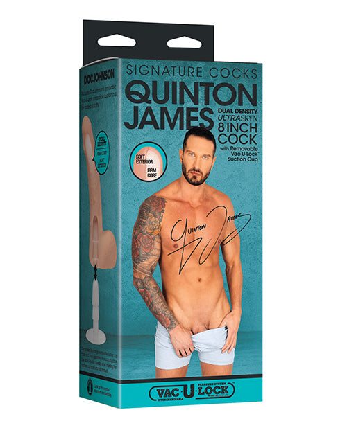 Signature 8" Big Dildo | Vac-U-Lock Realistic Dildo | Quinton James Suction Cup Dildo