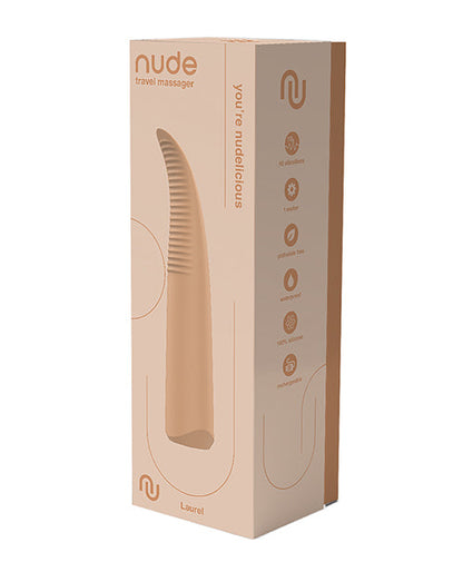 NUDE Laurel Rechargeable Travel Massager - Tan