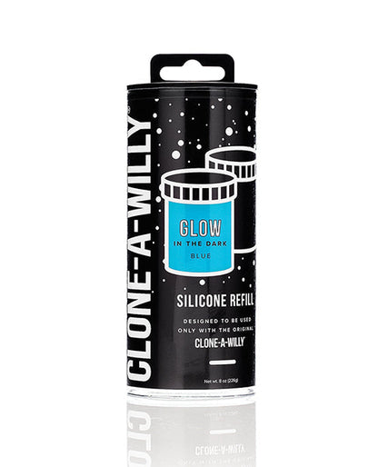 Clone-A-Willy Silicone Glow In The Dark Refill - Blue