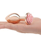 Gemsations 3 pc 2.75" & 3.15" & 3.7" Rose Metal Butt Plug Training Set - Rose Gold