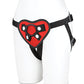 Lux Fetish Red Heart Strap On Harness Set