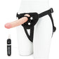 Lux Fetish 6.5" Realistic Vibrating Dildo w/Strap On Harness Set