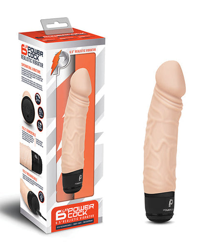 Powercocks 6.5" Realistic Vibrator - Ivory