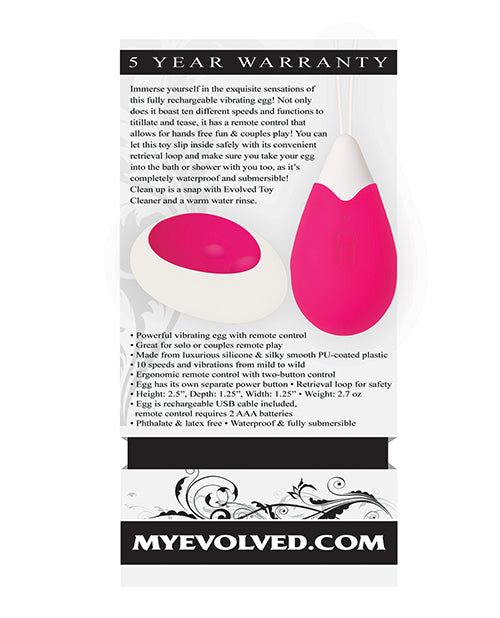 Evolved Remote Control Egg - Pink