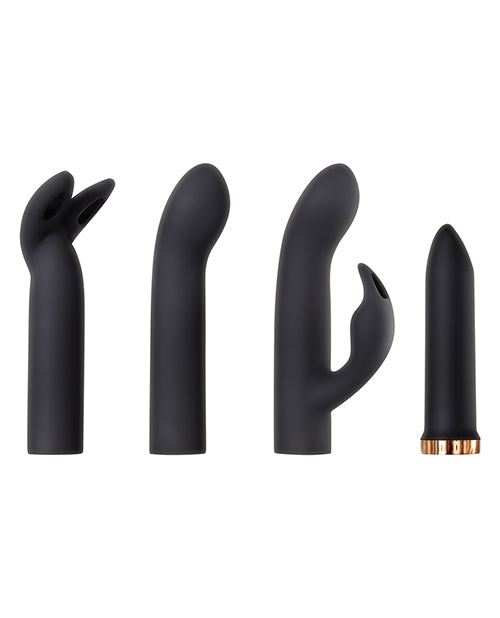 Evolved Four Play Kit | Black-Rose Gold Bullet Vibrator | 7-Speed G Spot Vibrator | Waterproof Clit Vibrator