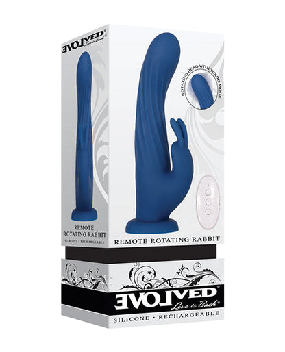 Evolved Remote Control Vibrator | Rotating Rabbit Vibrator | Blue G Spot Vibrator | 7-Speed Clit Vibrator