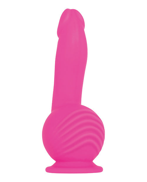 Evolved Ballistic Vibrating Dildo | Waterproof Pink Dildo | Suction Cup Dildo