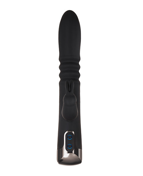 Evolved Rapid Rabbit Vibrator | Black Thrusting Vibrator | Dual Vibe Clit Vibrator | Best Vibrator for Women