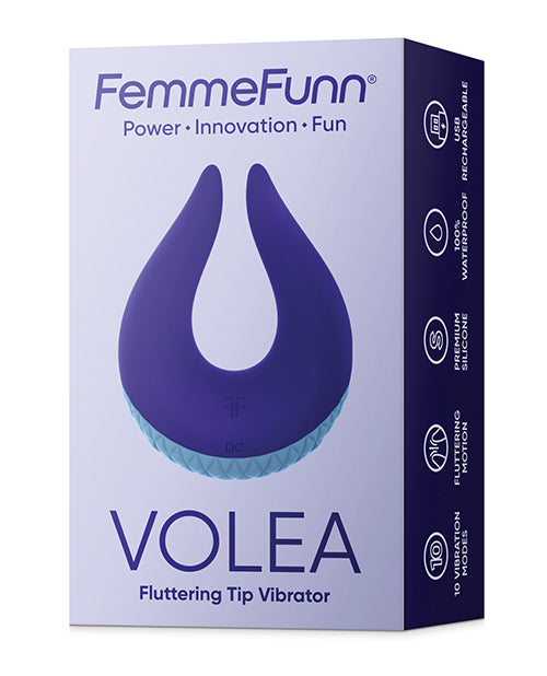 Femme Funn Volea Fluttering Tip Vibrator - Dark Purple