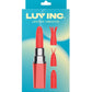 Luv Inc. Lipstick Vibrator w/4 Heads - Coral