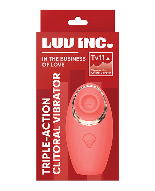 Luv Inc. Triple - Action Clitoral Vibrator - Coral