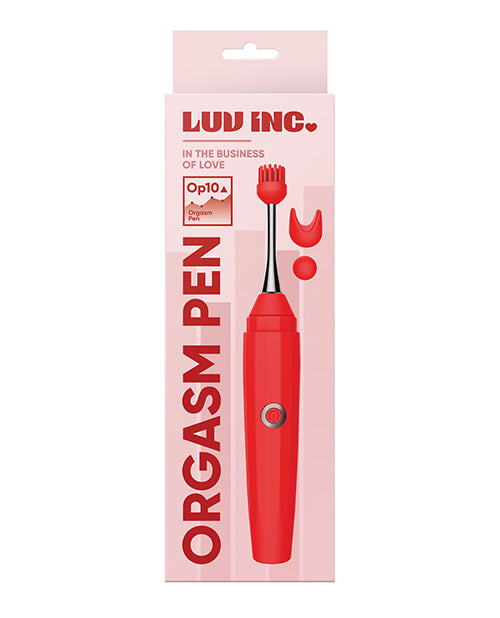 Luv Inc. Orgasm Pen w/Three Attachments - Red