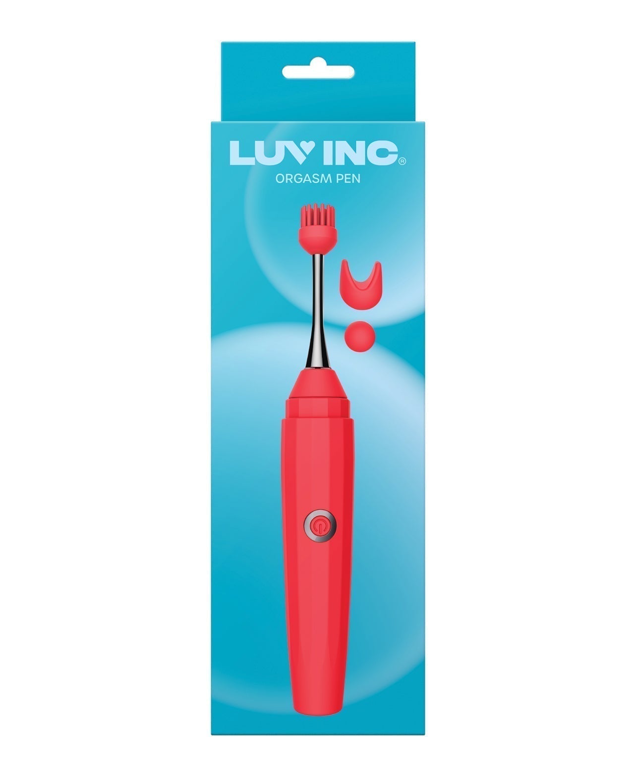 Luv Inc. Orgasm Pen w/Three Attachments - Red