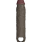 Shaft Flexskin Liquid Silicone 7.8" Vibrating Sheath - Mahogany