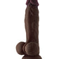 Shaft Model A Realistic Dildo | Flexskin Silicone Dildo | Mahogany 9.5" Big Dildo with Balls