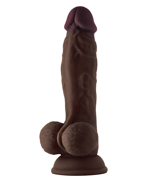 Shaft Model A Realistic Dildo | Flexskin Silicone Dildo | Mahogany 9.5" Big Dildo with Balls