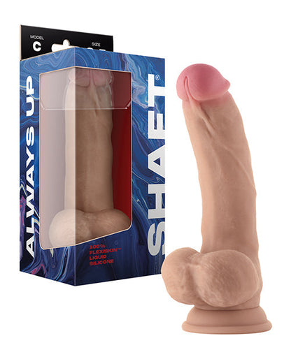 Shaft Model C Realistic Dildo | Flexskin Curved Silicone Dildo | Pine 8.5" Big Dildo with Balls