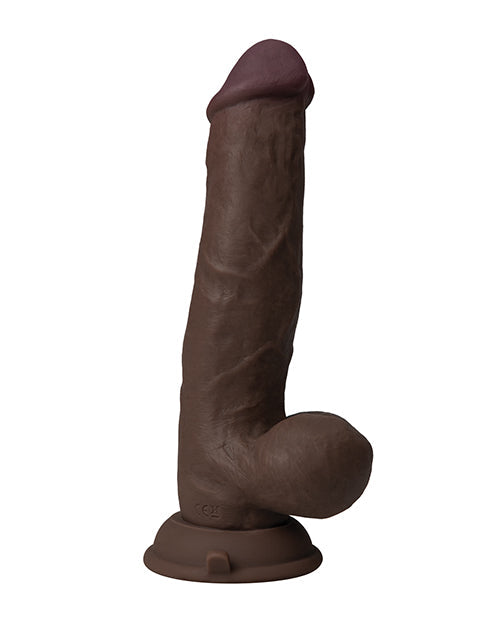 Shaft Flexskin Realistic Dildo | Side Curve Silicone Dildo | 8.5" Big Dildo | Vibrating Dildo with Balls